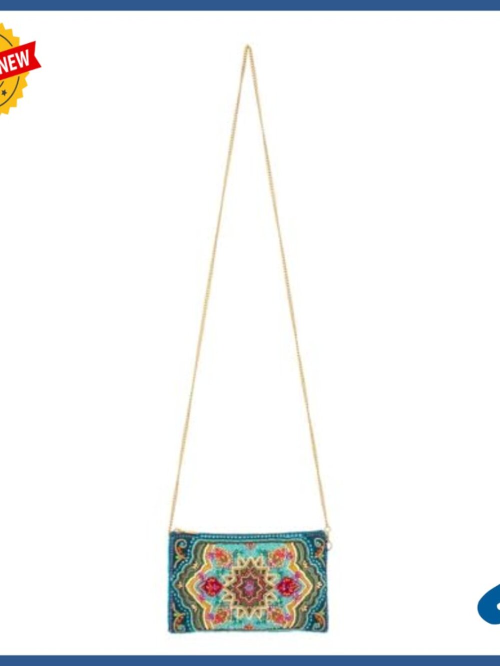 Beaded Crossbody Phone Bag Clutch with Adjustable Strap for Evening Wear - Picture 4 of 7